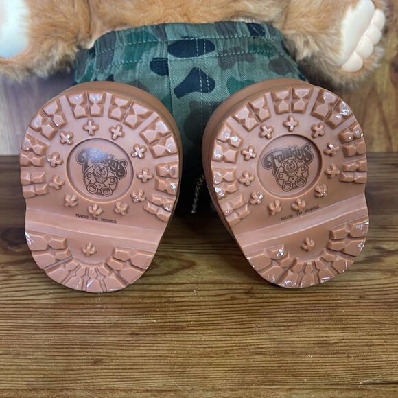 Vintage Xavier Robert’s Furskins Plush Bear with Camo Shorts and Boots - Picture 6 of 6